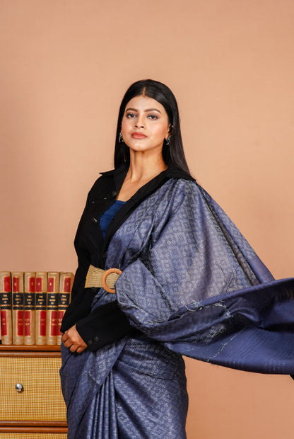 Tusser slab saree