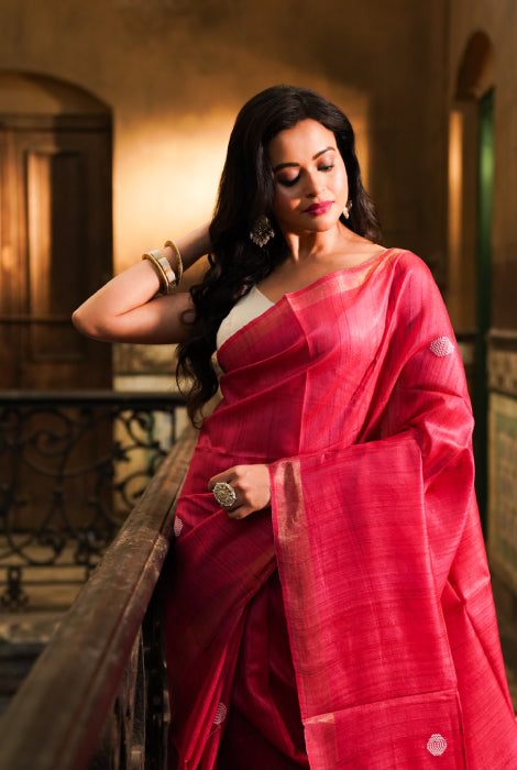 Work on Pure silk tusser