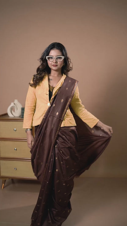 Tusser slab saree